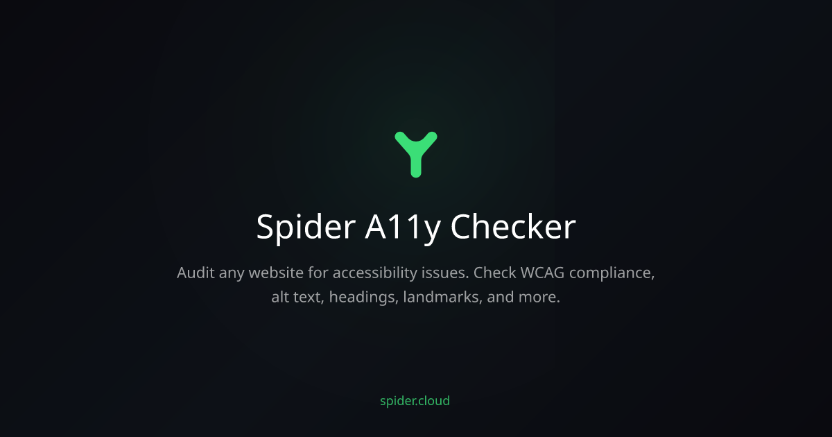 Spider A11y Checker — Web Accessibility Auditor